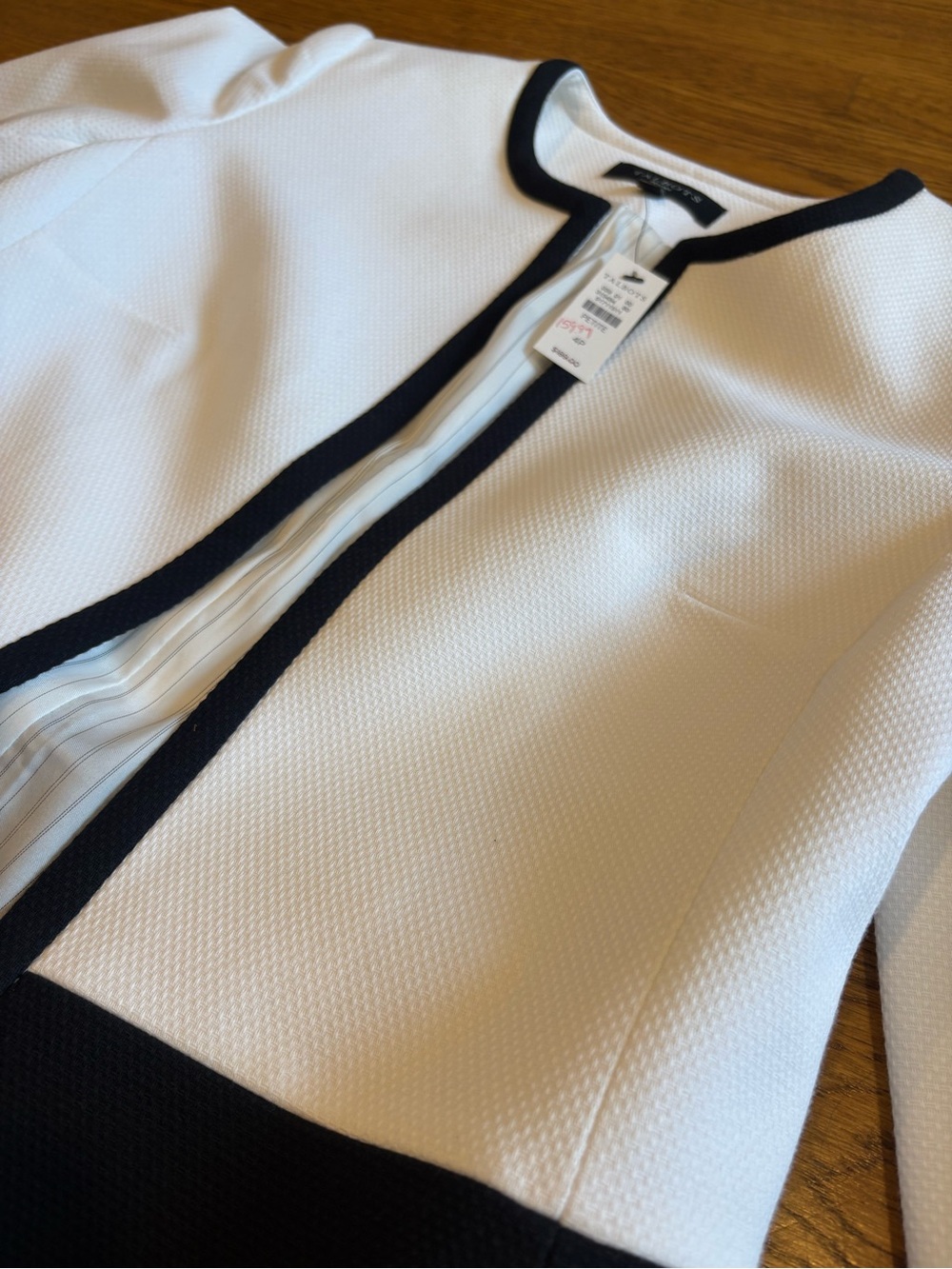 NWT Talbots Textured Color-block Jacket - Picture 6 of 14